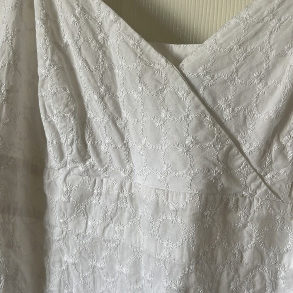 Ann Taylor EUC white spaghetti strap dress size 12P - Picture 2 of 6